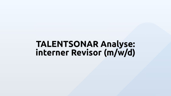 TALENTSONAR Analyse: interner Revisor (m/w/d)