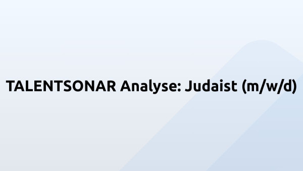 TALENTSONAR Analyse: Judaist (m/w/d)