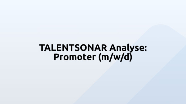 TALENTSONAR Analyse: Promoter (m/w/d)
