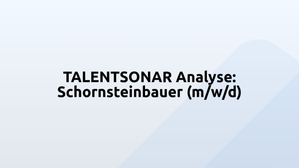 TALENTSONAR Analyse: Schornsteinbauer (m/w/d)