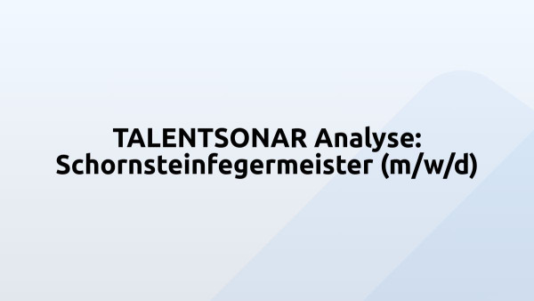 TALENTSONAR Analyse: Schornsteinfegermeister (m/w/d)