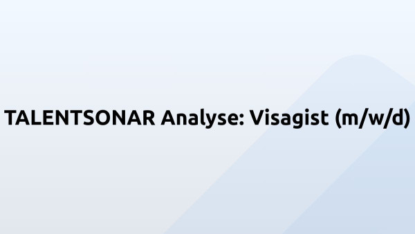 TALENTSONAR Analyse: Visagist (m/w/d)