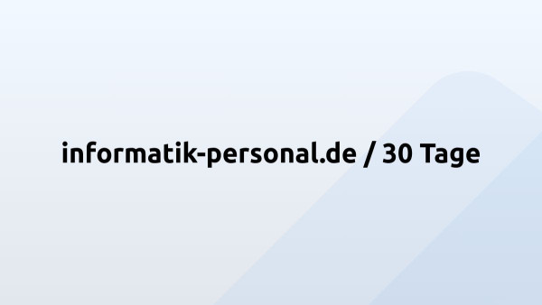 informatik-personal.de / 30 Tage