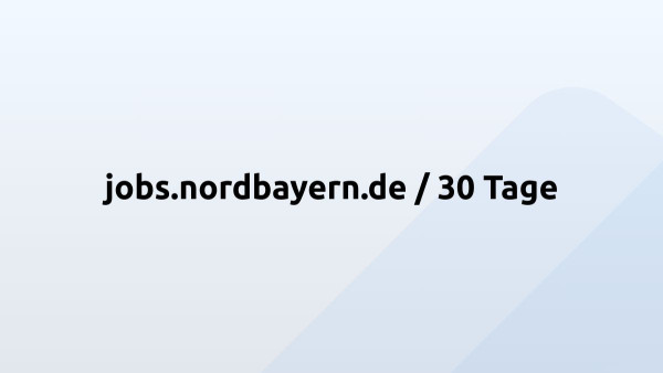 jobs.nordbayern.de / 30 Tage
