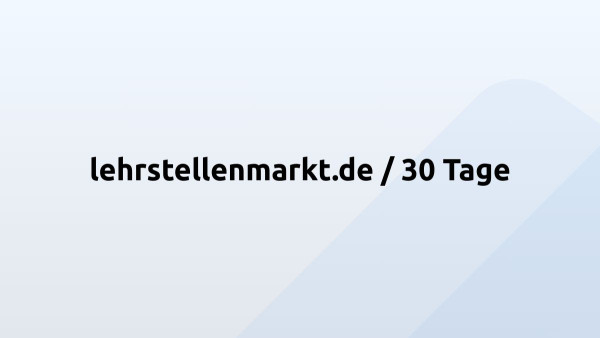 lehrstellenmarkt.de / 30 Tage