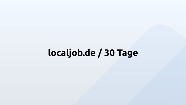 localjob.de / 30 Tage