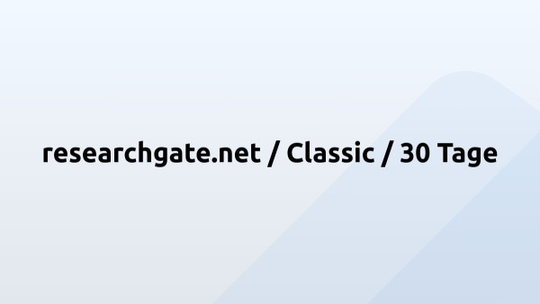 researchgate.net / Classic / 30 Tage
