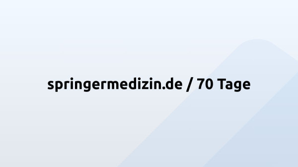 springermedizin.de / 70 Tage