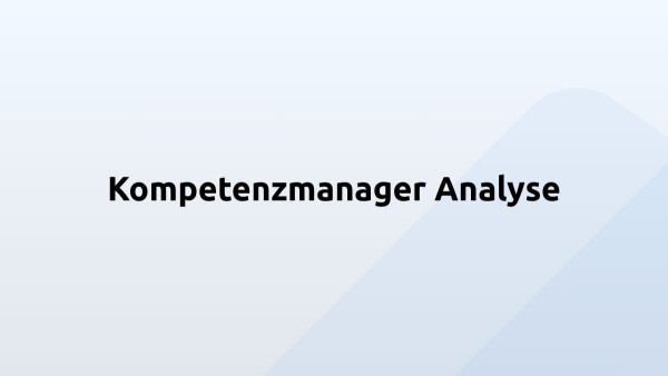 Kompetenzmanager Analyse