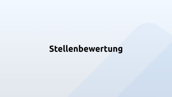 Stellenbewertung