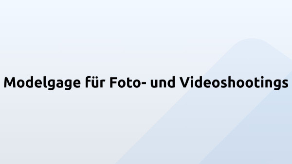 Modelgage für Foto- und Videoshootings