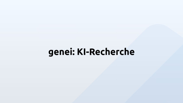 genei: KI-Recherche 