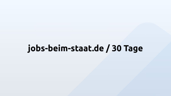 jobs-beim-staat.de / 30 Tage