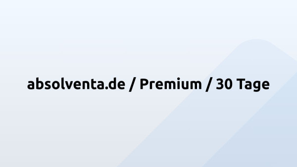 absolventa.de / Premium / 30 Tage
