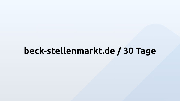 beck-stellenmarkt.de / 30 Tage