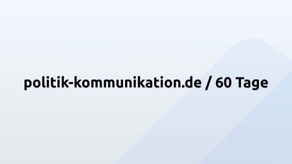politik-kommunikation.de / 60 Tage