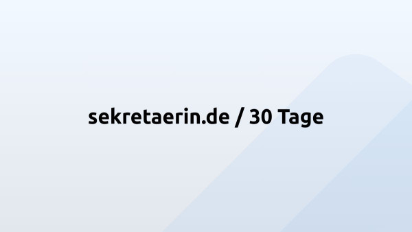 sekretaerin.de / 30 Tage