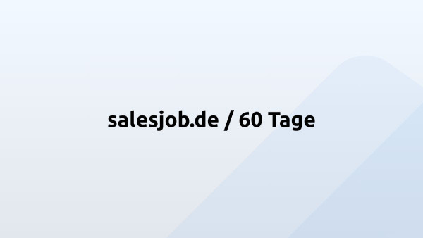 salesjob.de / 60 Tage
