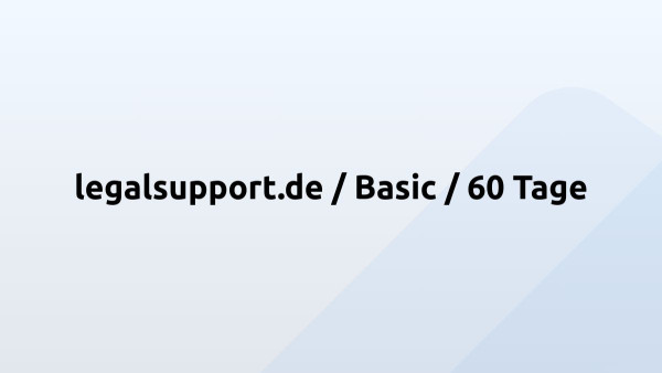 legalsupport.de / Basic / 60 Tage