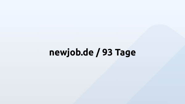 newjob.de / 93 Tage