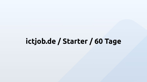 ictjob.de / Starter / 60 Tage