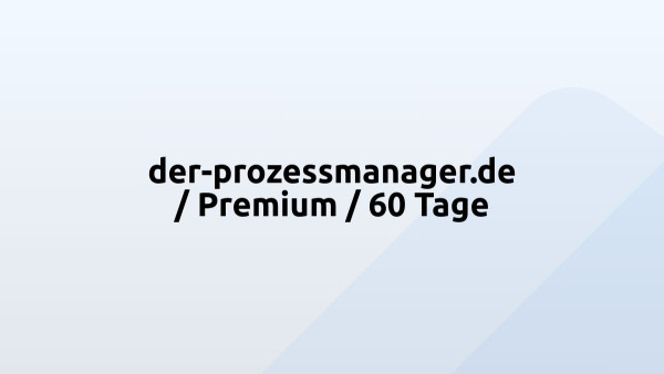 der-prozessmanager.de / Premium / 60 Tage
