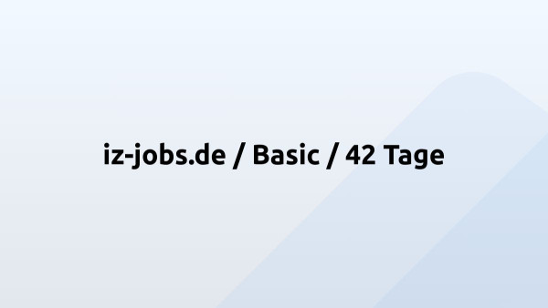 iz-jobs.de / Basic / 42 Tage
