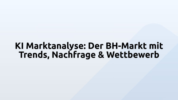 KI Marktanalyse: Der BH-Markt mit Trends, Nachfrage & Wettbewerb