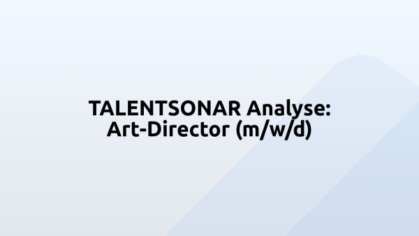 TALENTSONAR Analyse: Art-Director (m/w/d)