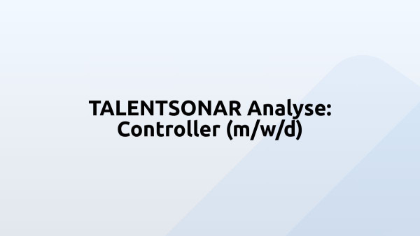 TALENTSONAR Analyse: Controller (m/w/d)