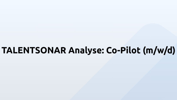 TALENTSONAR Analyse: Co-Pilot (m/w/d)