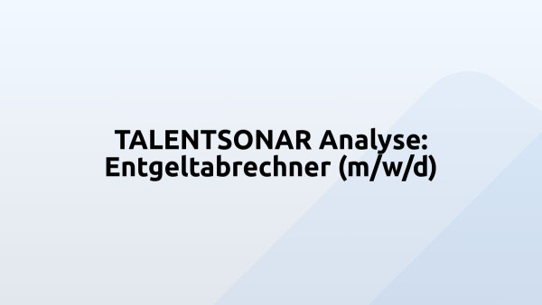 TALENTSONAR Analyse: Entgeltabrechner (m/w/d)